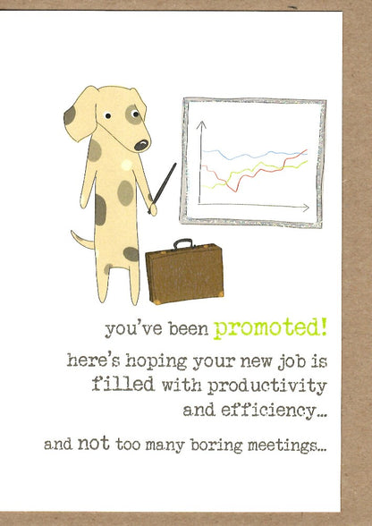 You've Been Promoted Sparkle Finished Greeting Card