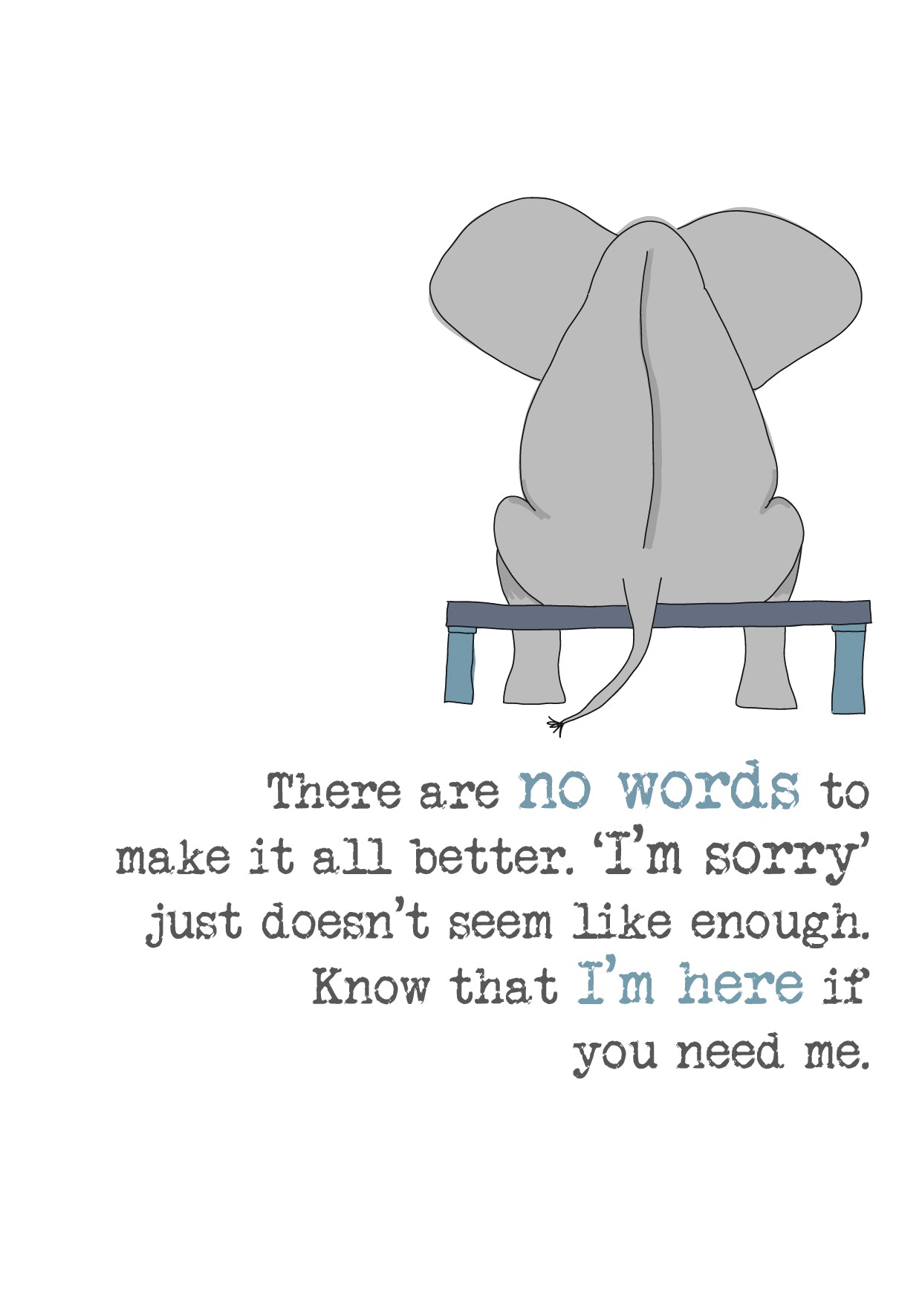 Sympathy Here For You Sparkle Finished Greeting Card