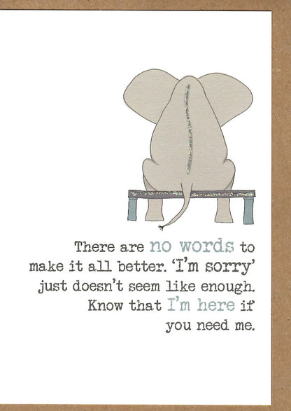 Sympathy Here For You Sparkle Finished Greeting Card