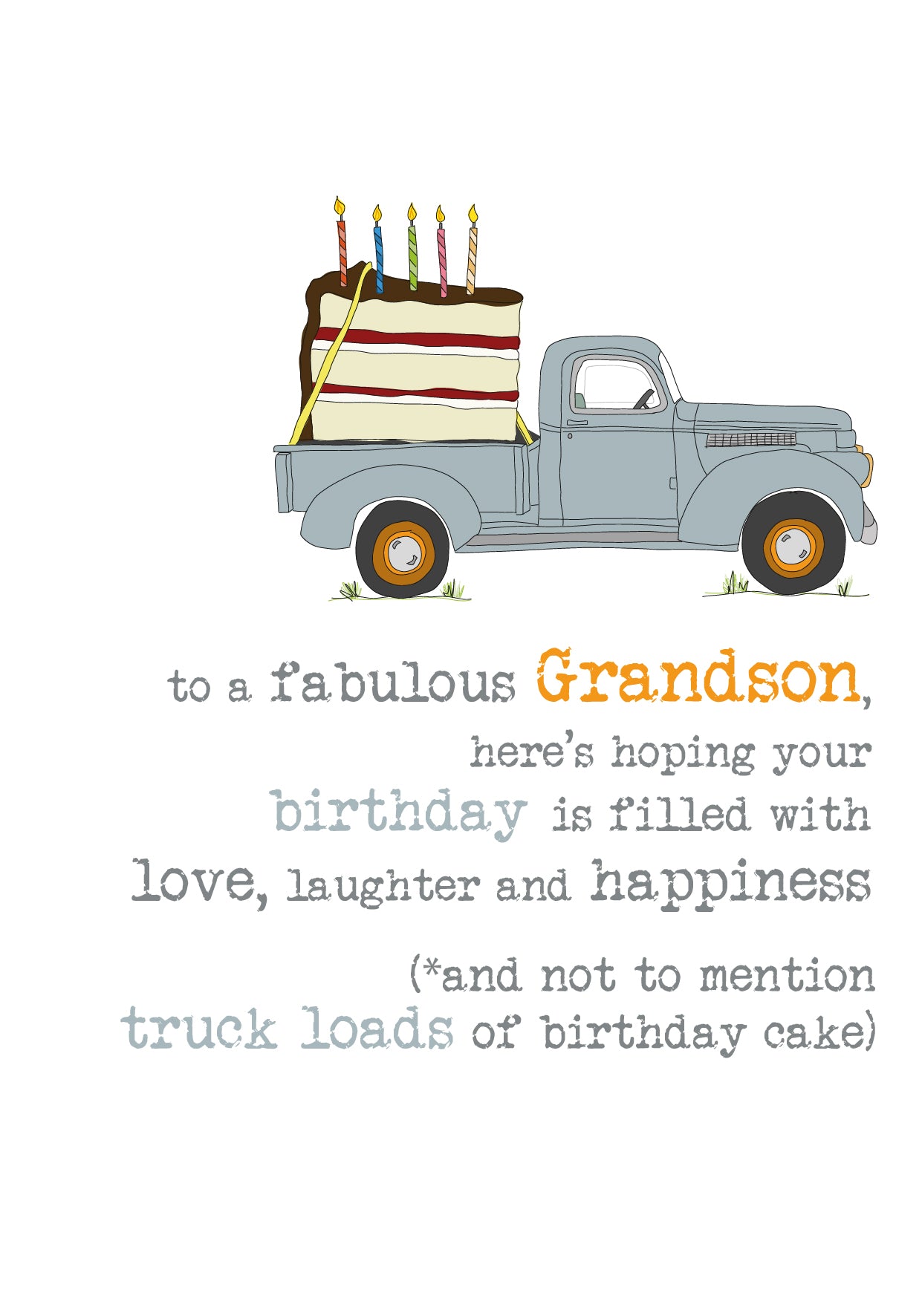 Grandson Birthday Sparkle Finished Greeting Card