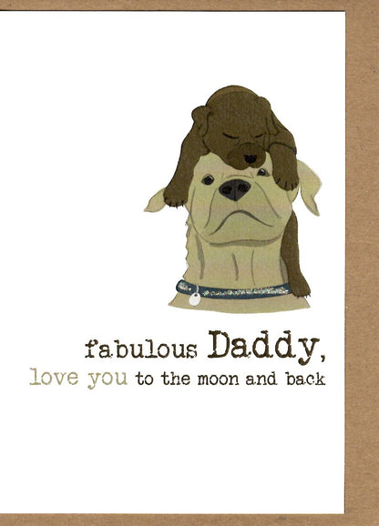 Fabulous Daddy Sparkle Finished Greeting Card