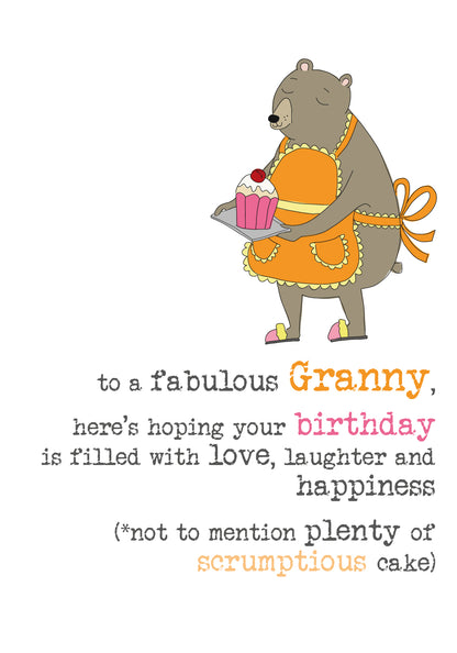 Granny Birthday Sparkle Finished Greeting Card