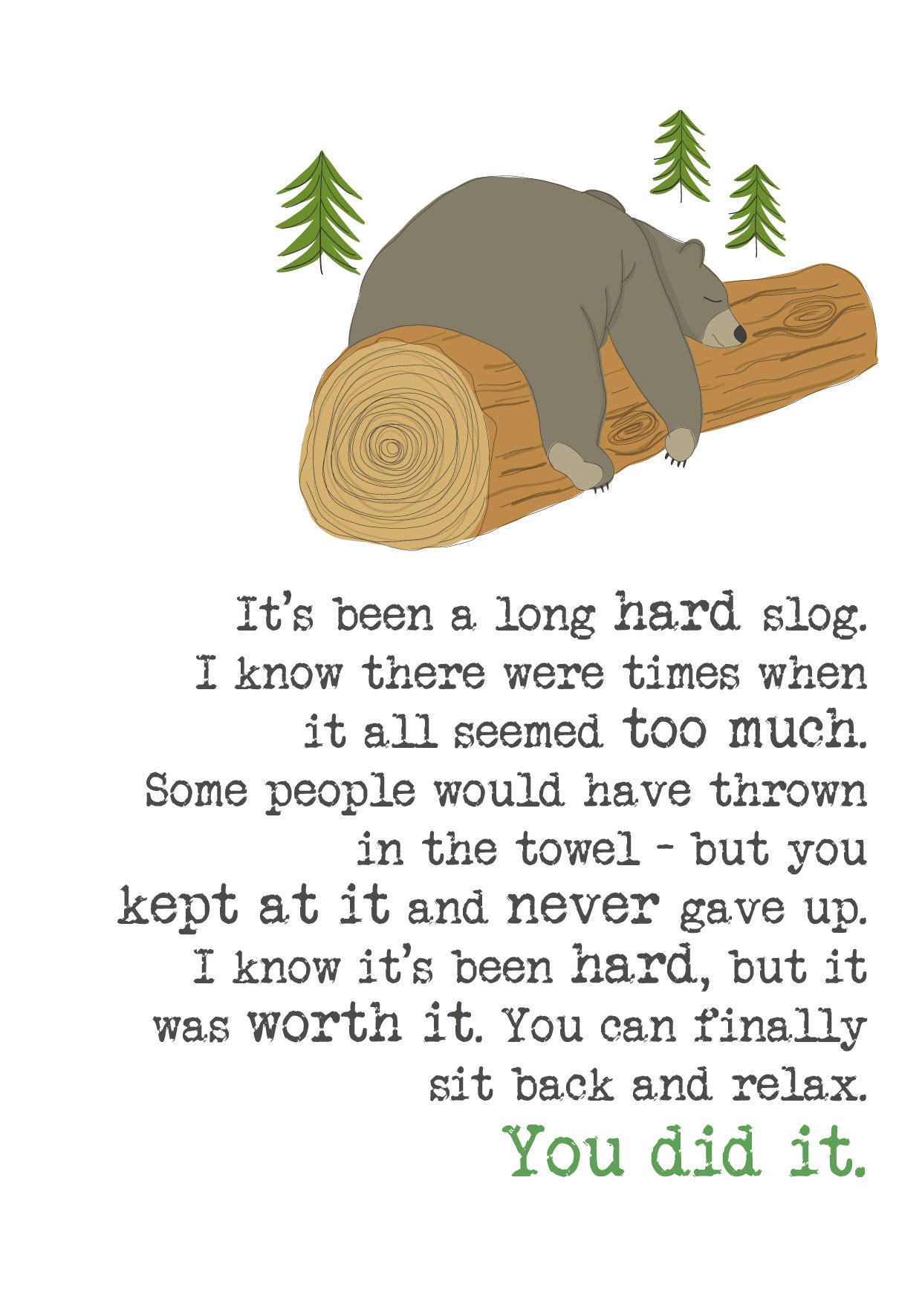 You Did It Sparkle Finished Greeting Card