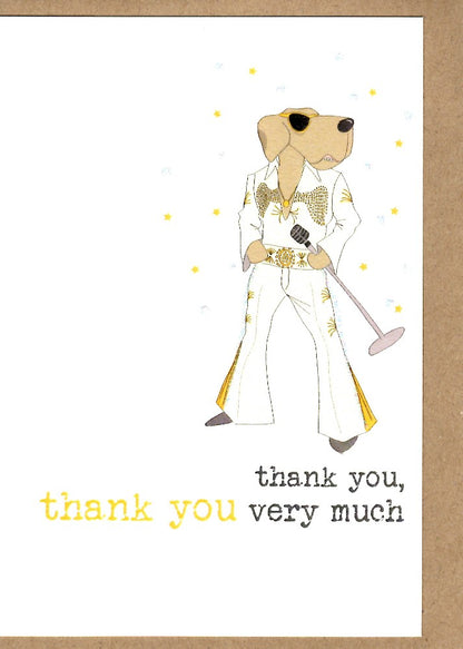 Thank You Very Much Sparkle Finished Greeting Card