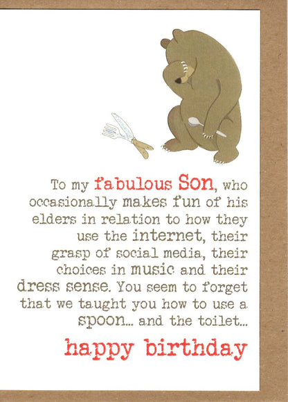 Son Birthday Sparkle Finished Greeting Card