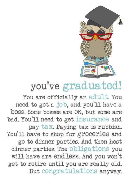 You've Graduated Sparkle Finished Greeting Card