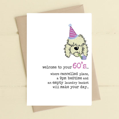 Bed By 9pm 60th Birthday Greeting Card