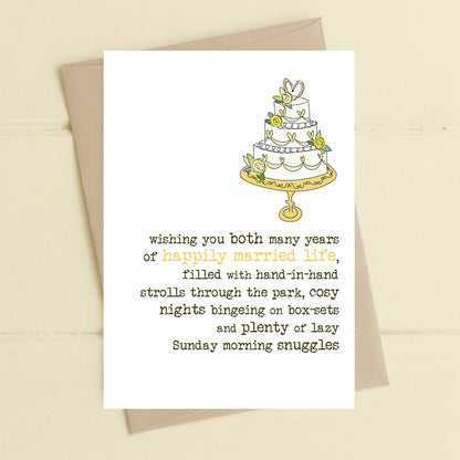 A Million Years Of Happiness Married Greeting Card