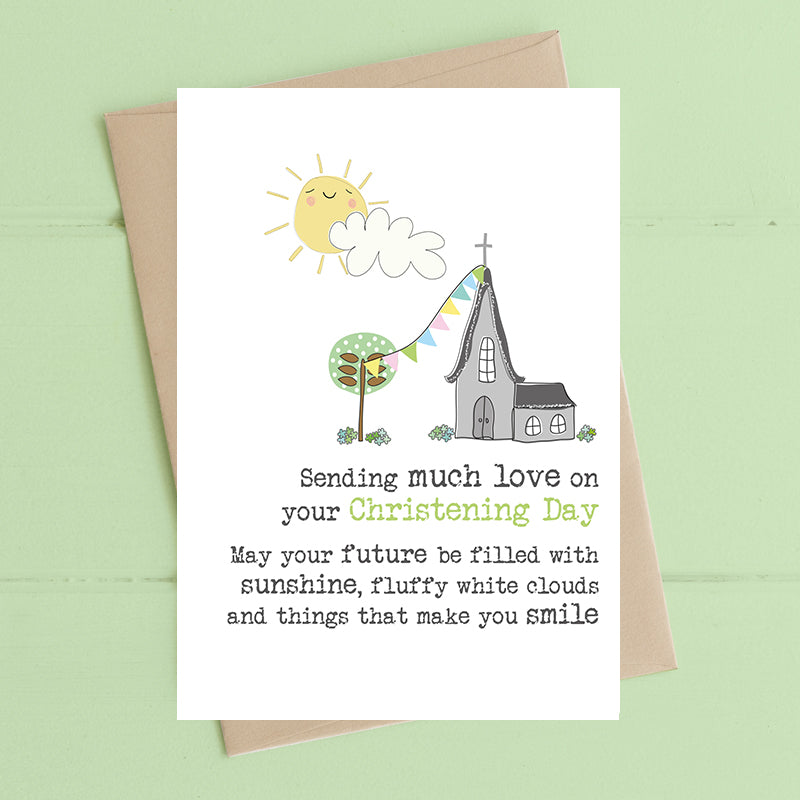 Much Love On Your Christening Day Greeting Card