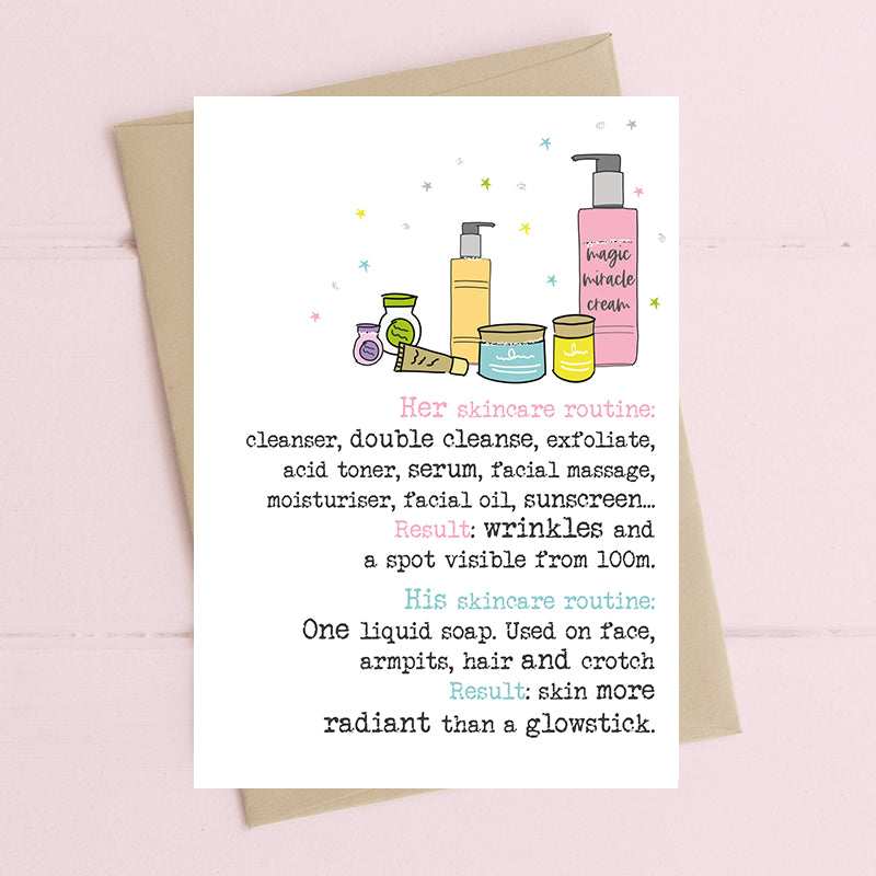 Skin More Radiant Than A Glowstick Greeting Card