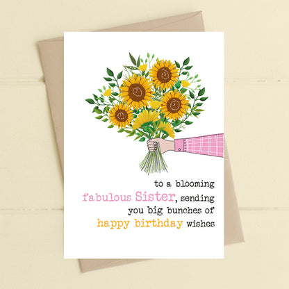 Fabulous Sister Happy Birthday Greeting Card