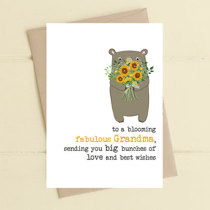 Blooming Fabulous Grandma Birthday Greeting Card