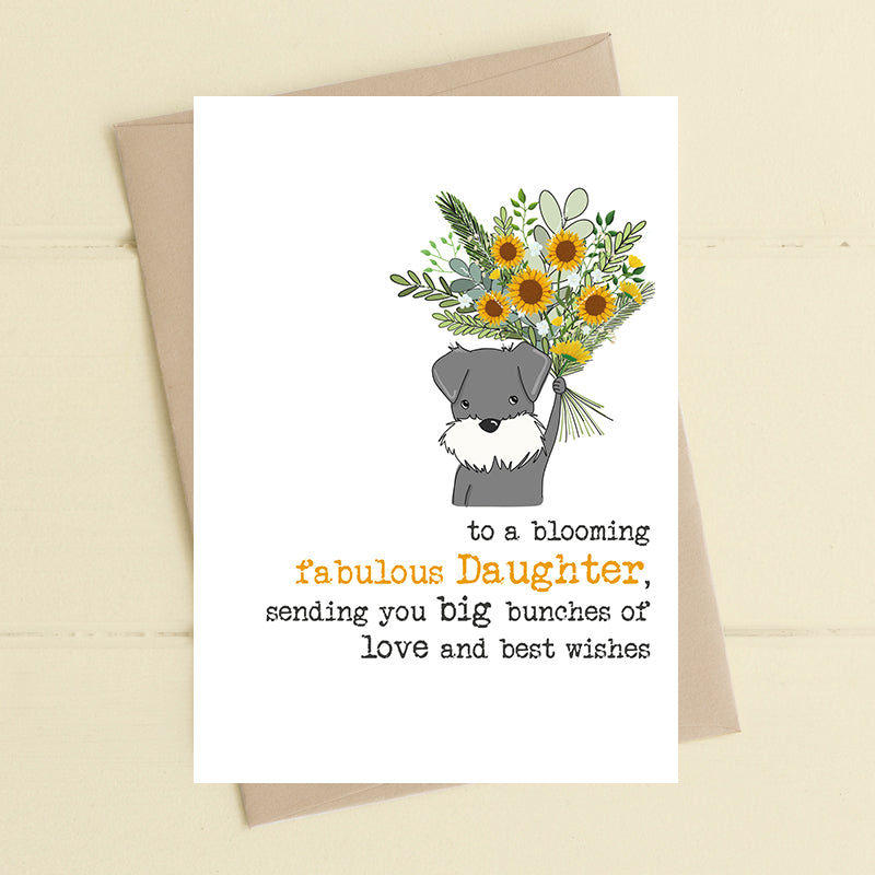 A Blooming Fabulous Daughter Birthday Greeting Card