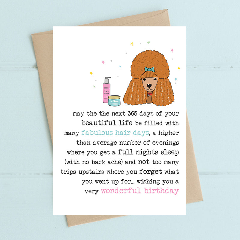 Many Fabulous Hair Days Birthday Greeting Card