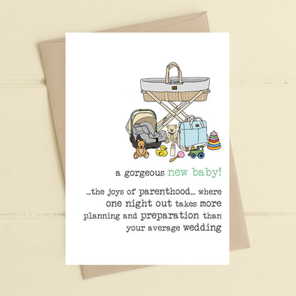 The Joys Of Parenthood New Baby Greeting Card