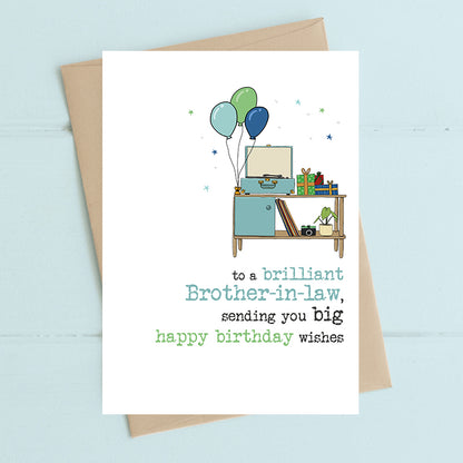 Brilliant Brother-In-Law Happy Birthday Greeting Card