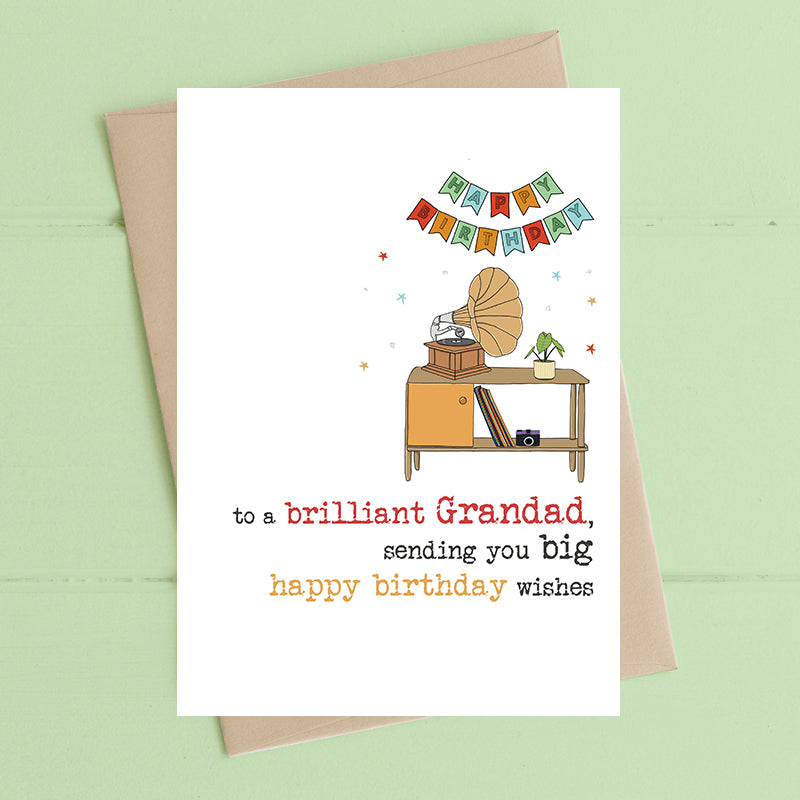 To A Brilliant Grandad Happy Birthday Greeting Card