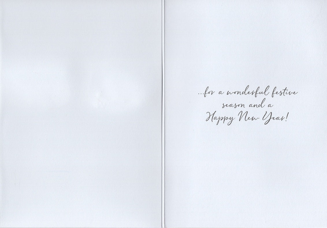 Christmas Wishes Festive Angel Hand-Finished Foiled Christmas Card