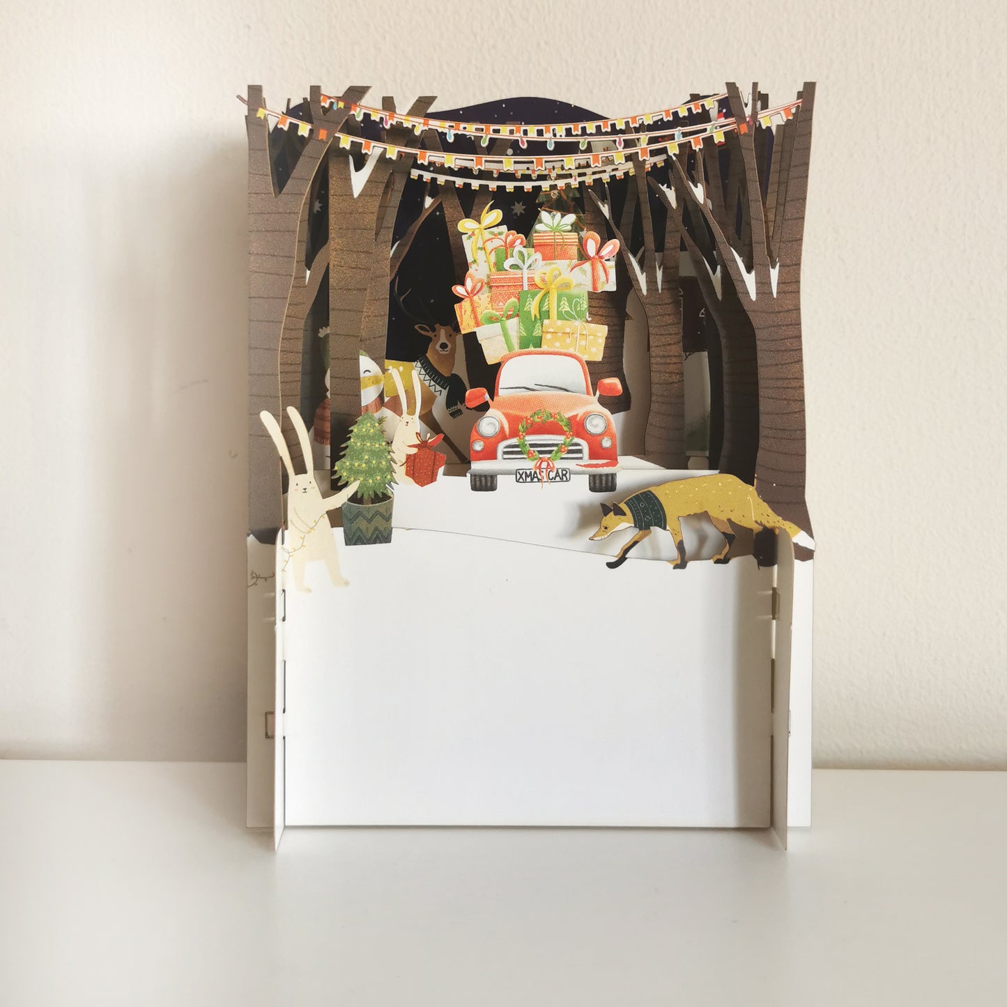 Xmas Car Full Of Presents 3D Pop Up Christmas Greeting Card